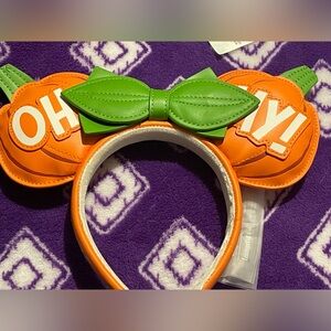 Disney Pumpkin Ears Headband USED